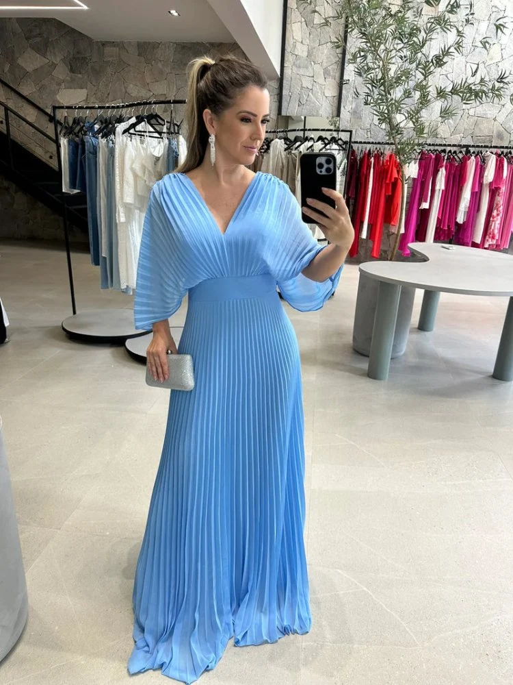 Paya | Elegantes Midikleid mit V‑Ausschnitt