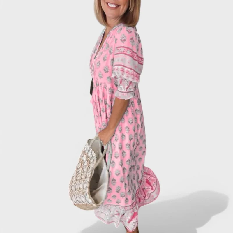 Marlena | Kleid mit V-Ausschnitt und A-Linien-Silhouette