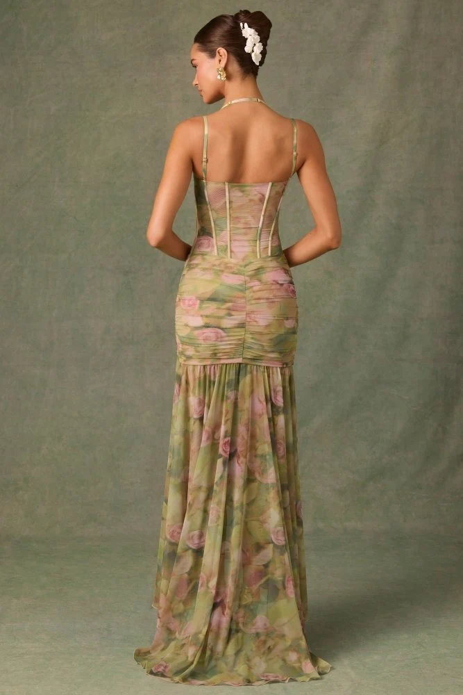Esmeralda | Asymmetrisches Bodycon-Kleid mit Volants