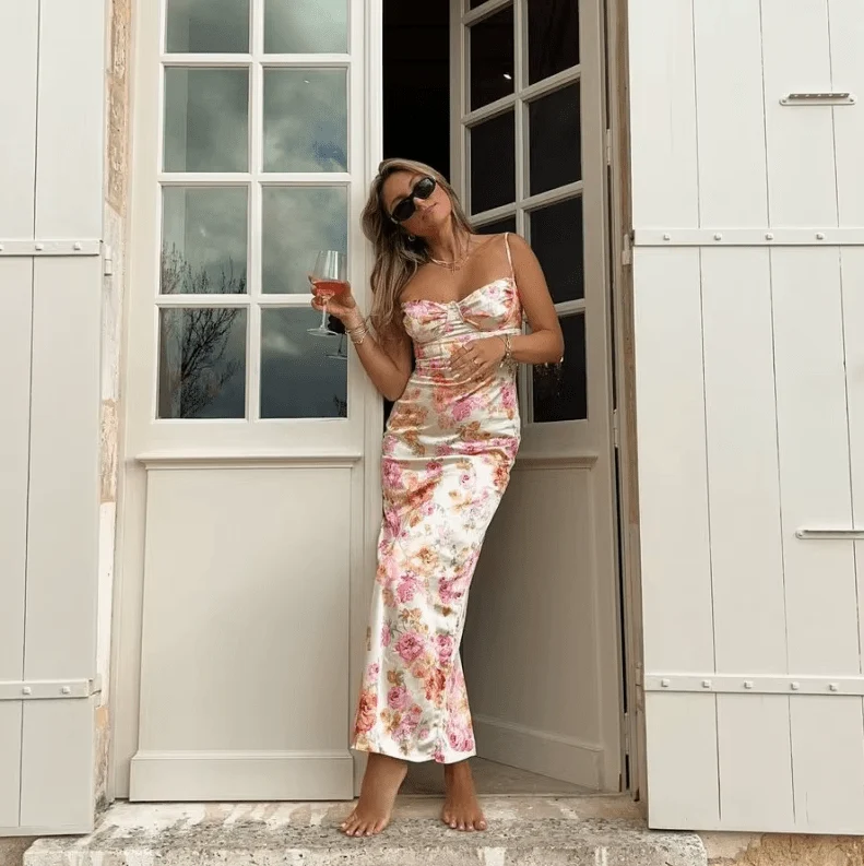Beau | Sommerliches Maxikleid mit Blumenmuster