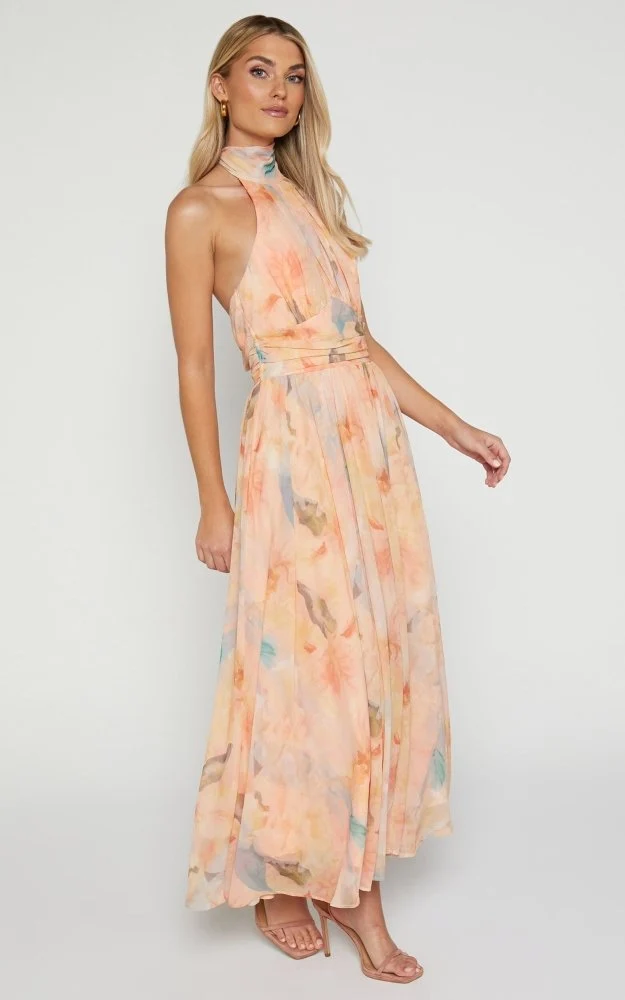 Antonella | Elegantes Halterneck-Maxikleid
