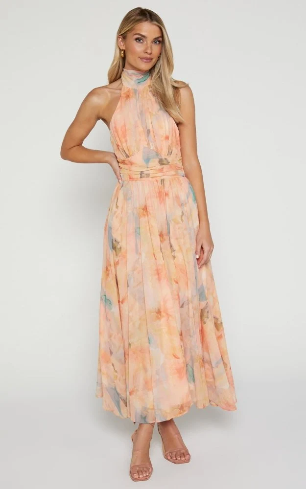Antonella | Elegantes Halterneck-Maxikleid