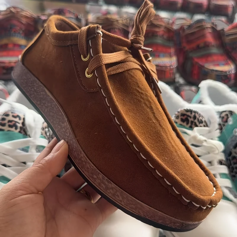 Damen Vintage Schnür Schuhe