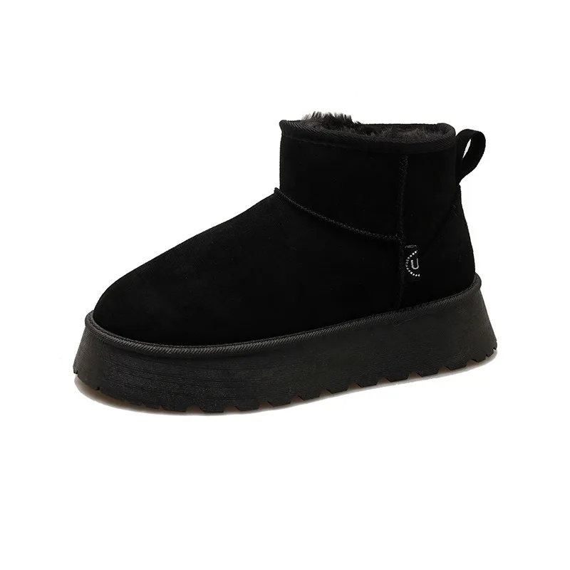 Damen Klassische Plattformstiefel mit Dicke Sohle