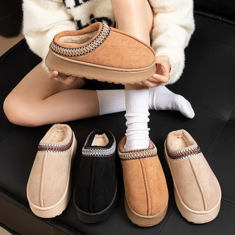 Damen Klassischer Stiefel mit Dicke Sohle