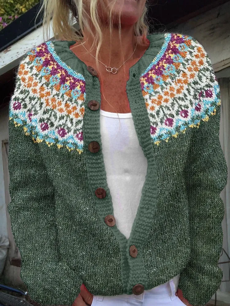 Sofie | Vintage Isländische Strickjacke