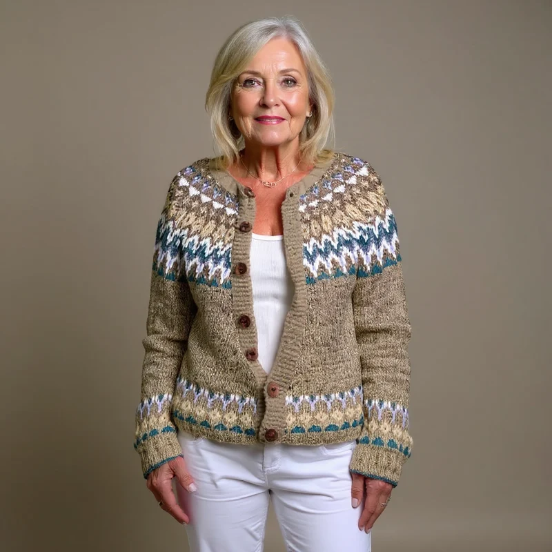 Bettina | Vintage Isländische Strickjacke