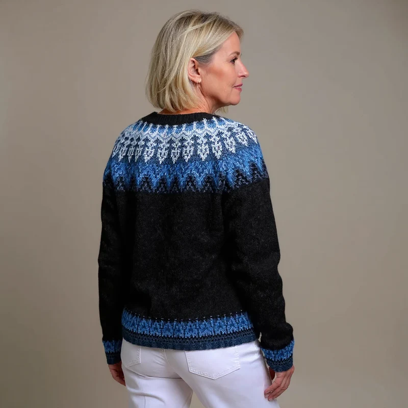 Elli | Vintage Isländische Strickjacke