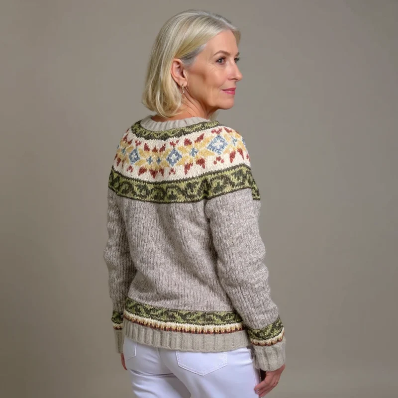 Melina | Vintage Isländische Strickjacke