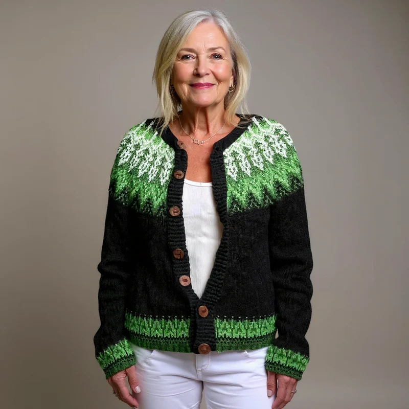 Lorena | Vintage Isländische Strickjacke