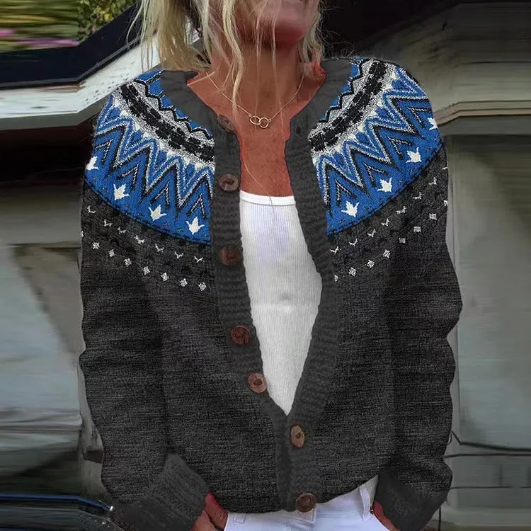 Darja | Vintage Isländische Strickjacke