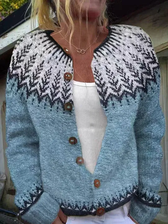 Nancy | Vintage Isländische Strickjacke