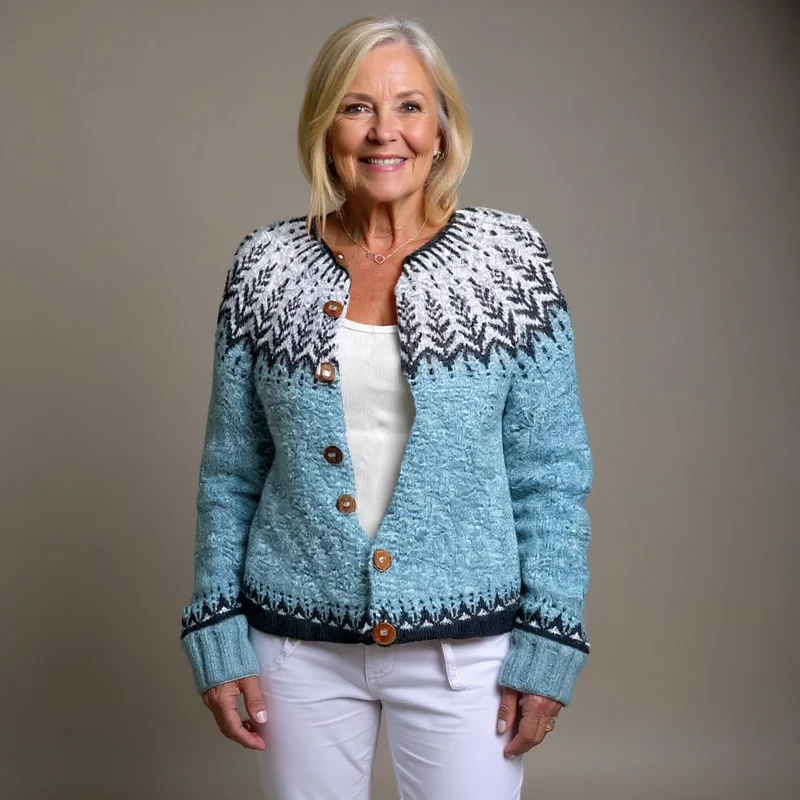 Nancy | Vintage Isländische Strickjacke