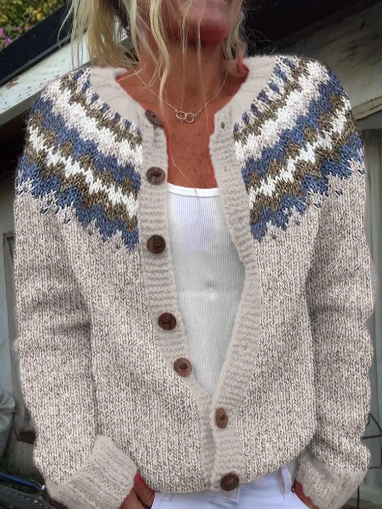 Tea | Vintage Isländische Strickjacke