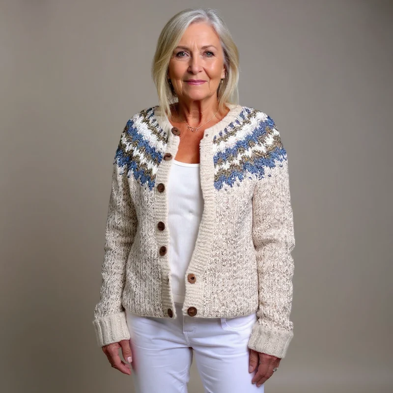 Tea | Vintage Isländische Strickjacke