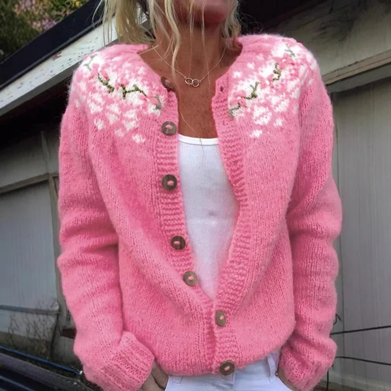 Michelle | Vintage Isländische Strickjacke