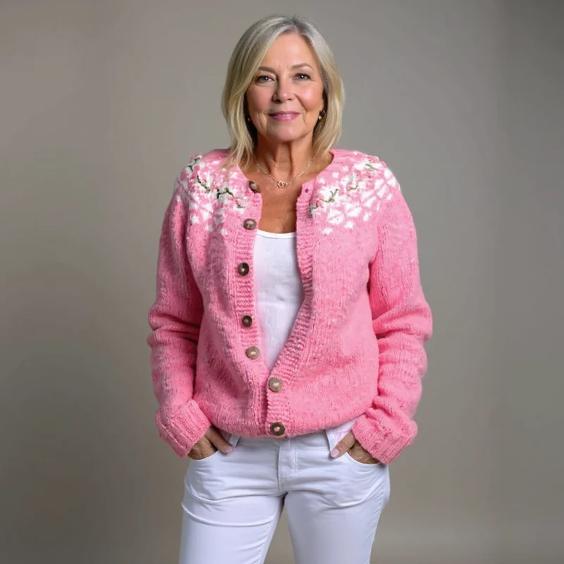 Michelle | Vintage Isländische Strickjacke