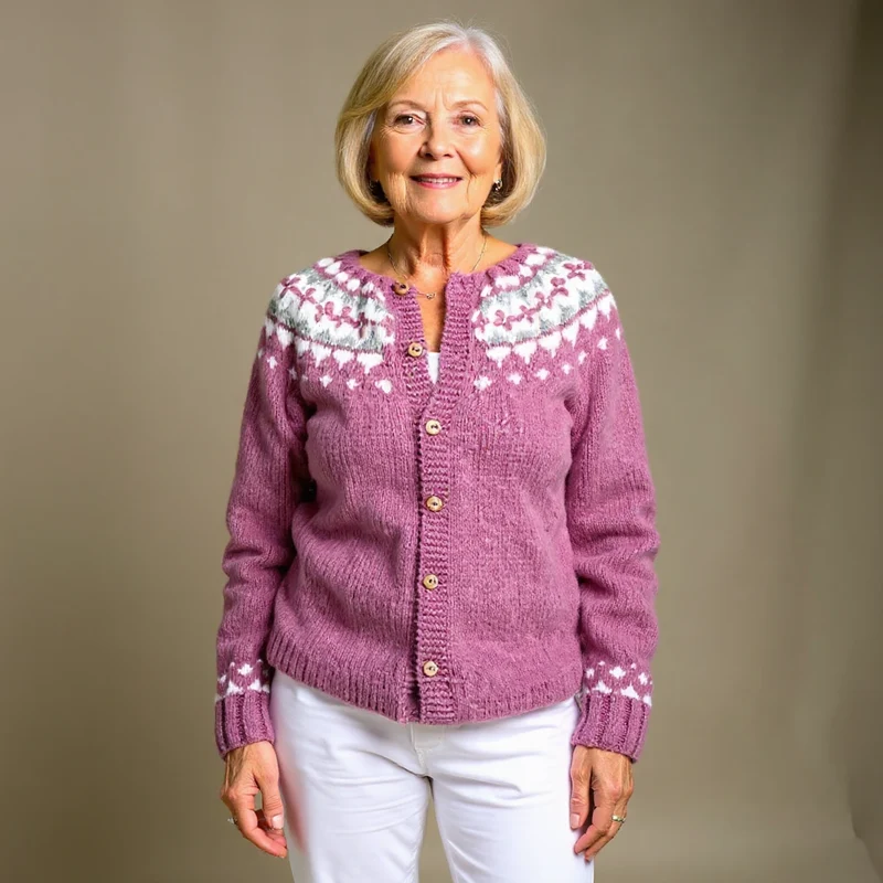 Georgina | Vintage Isländische Strickjacke