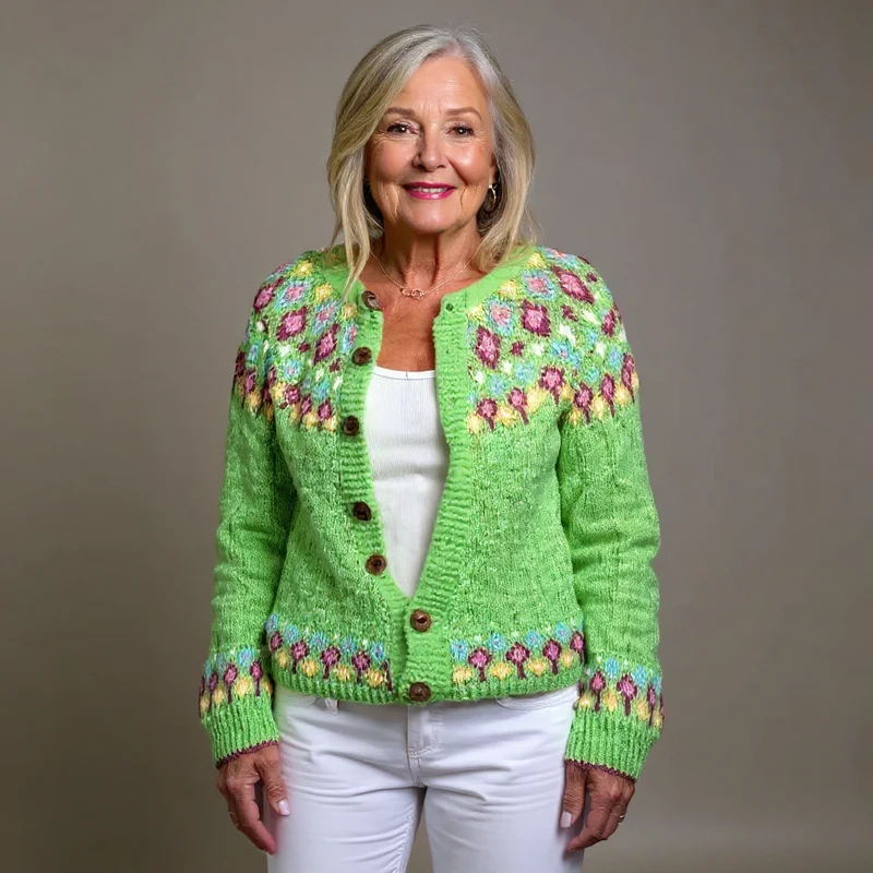Lindsey | Vintage Isländische Strickjacke