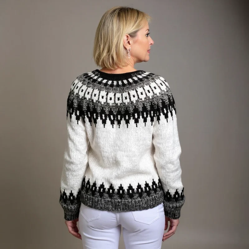 Natasha | Vintage Isländische Strickjacke