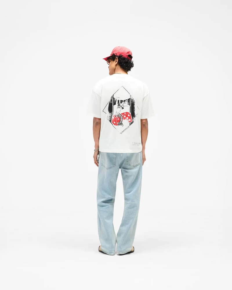Represent x The Viper Room Dice T-Shirt - Flat White