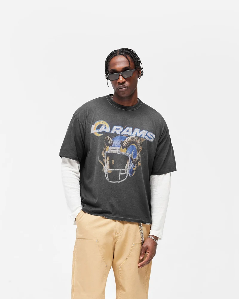 Los Angeles Rams x Represent T-Shirt - Stained Black