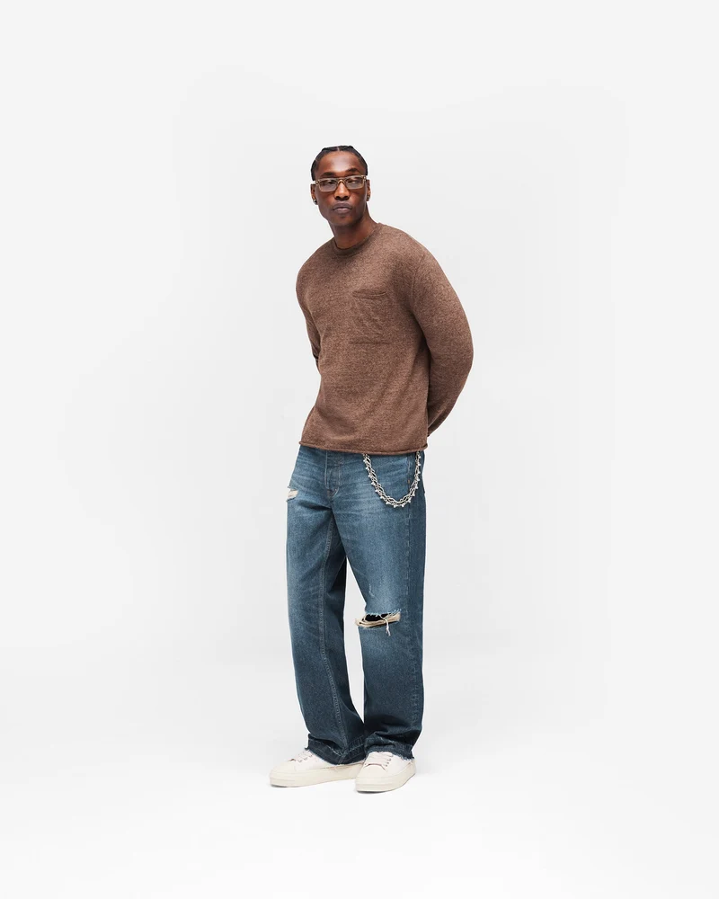 GH Knitted Long Sleeve Top - Espresso