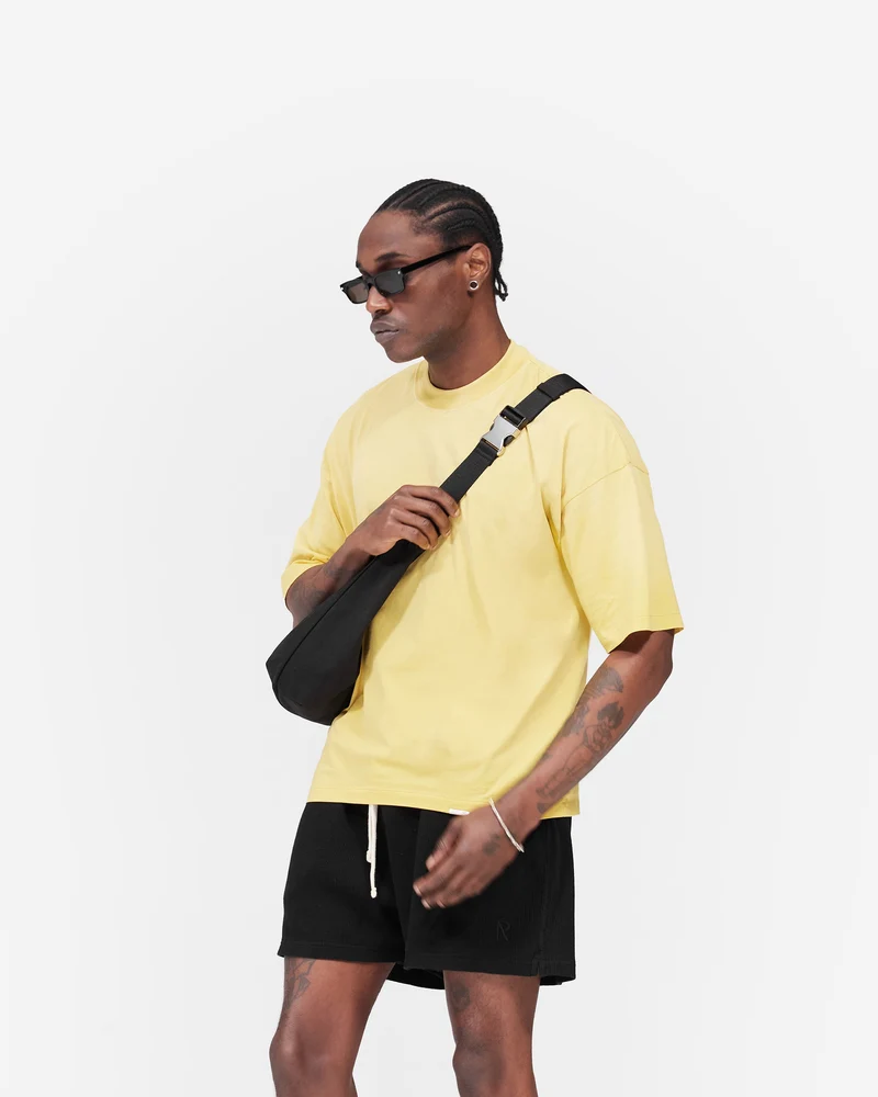 Initial Boxy T-Shirt - Canary Yellow