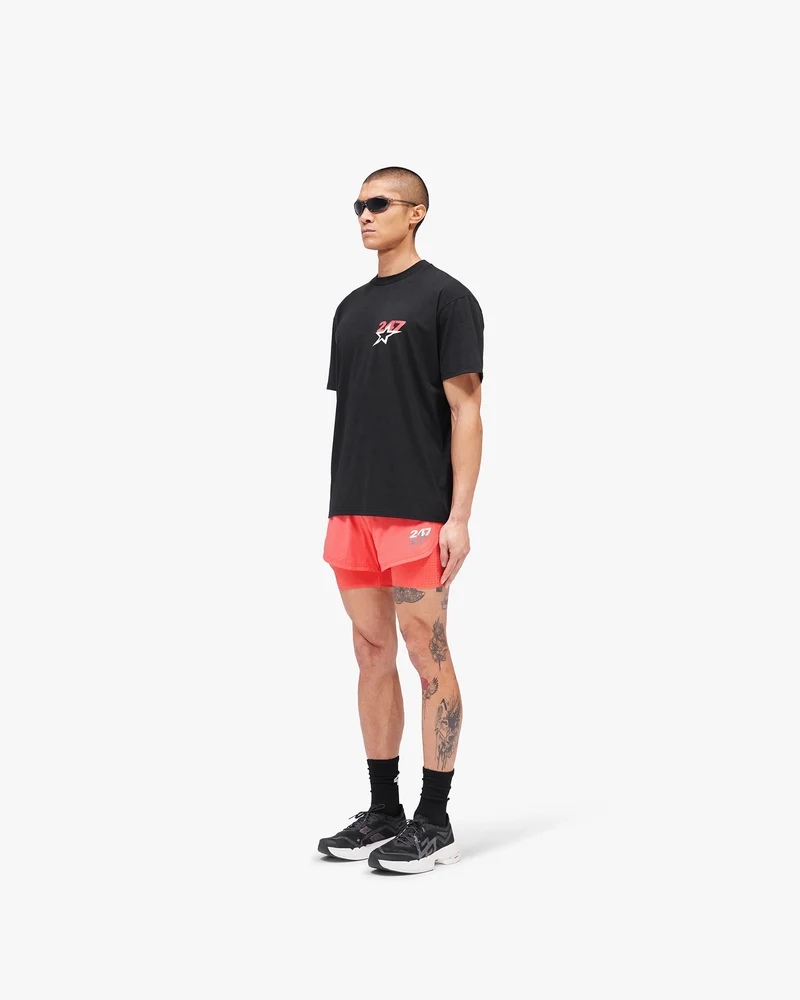 Team 247 Star Oversized T-Shirt - Jet Black