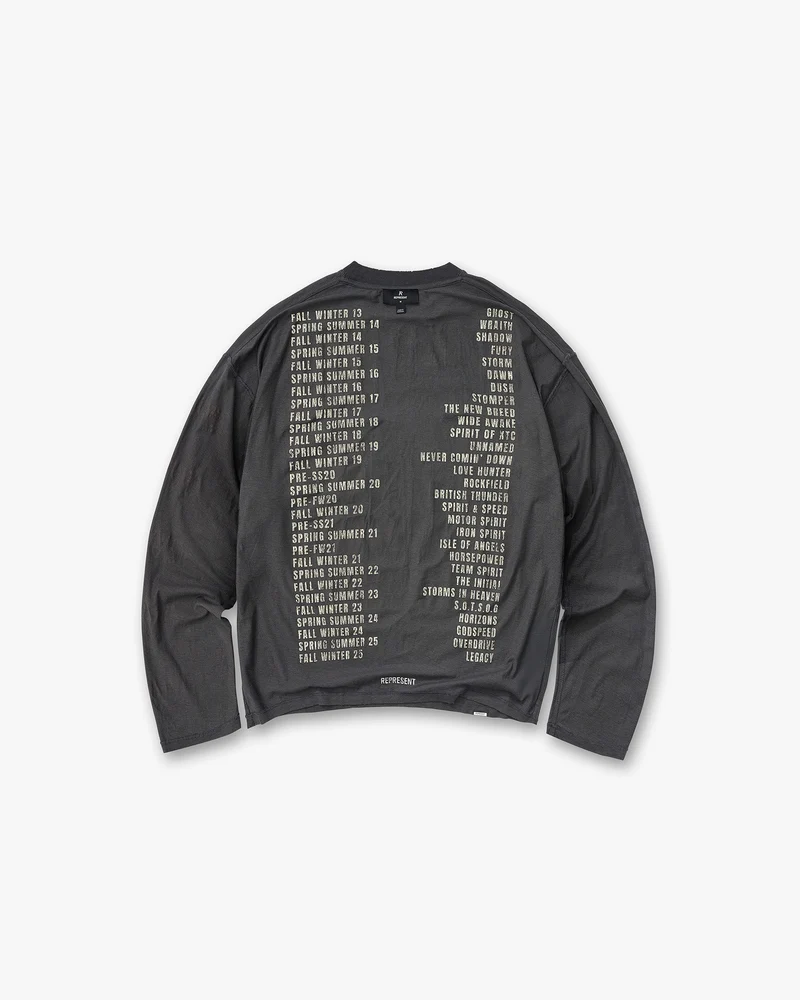 Reversible Living Legacy Tour Long Sleeve T-Shirt - Sun Fade Grey
