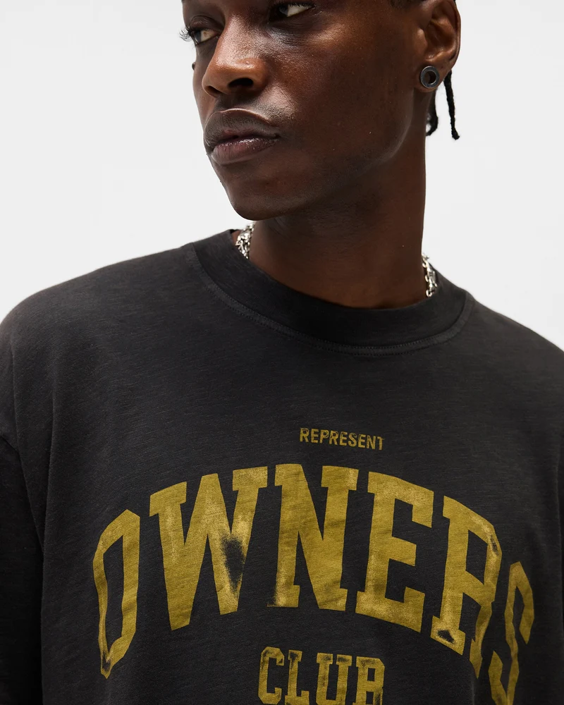 Represent Owners Club T-Shirt - Faded Black