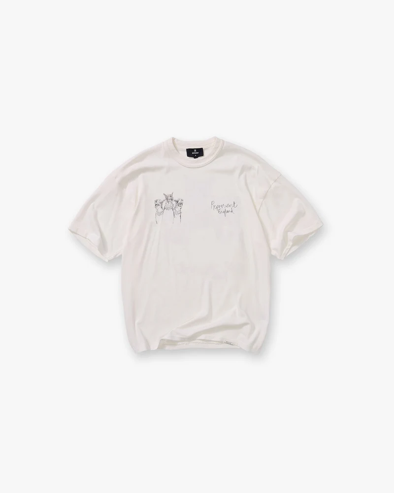 Hand Drawn Thoroughbred T-Shirt - Flat White