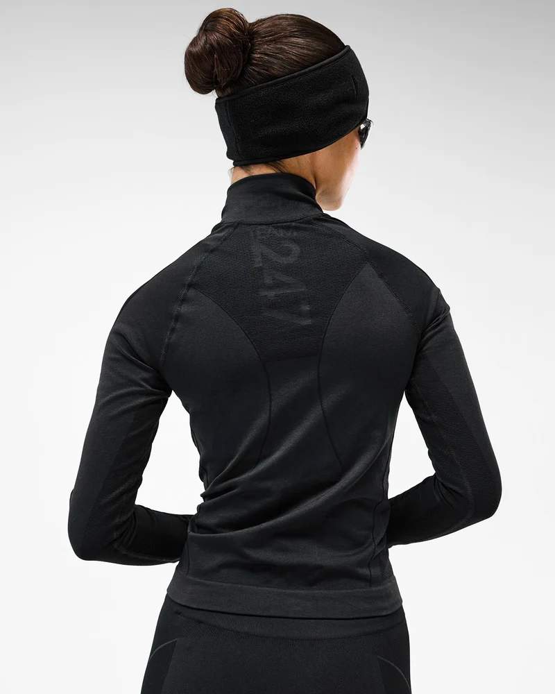 247 Sculpt Seamless Quarter Zip Jacket - Black