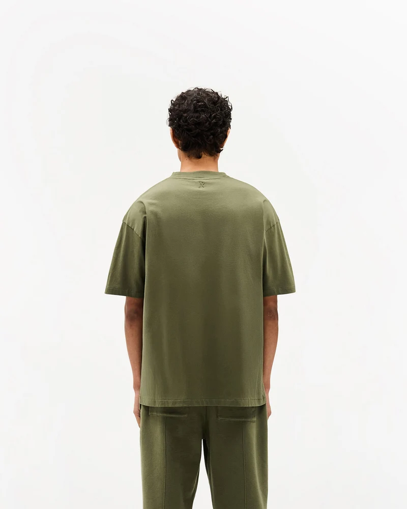 Initial Oversized T-Shirt - Army Green