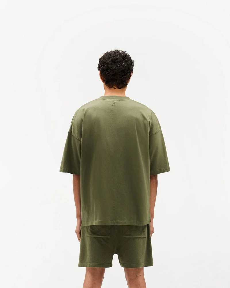 Initial Boxy T-Shirt - Army Green