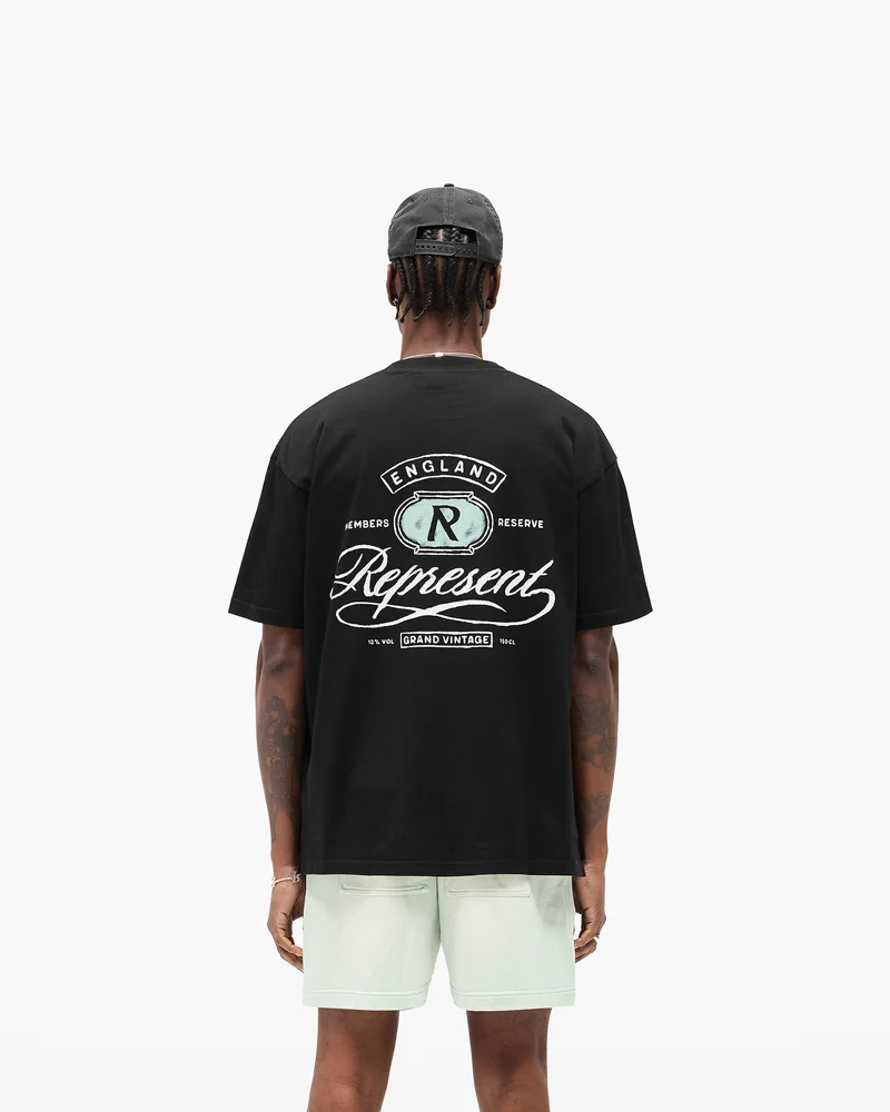 Grand Vintage Hand Drawn T-Shirt - Jet Black