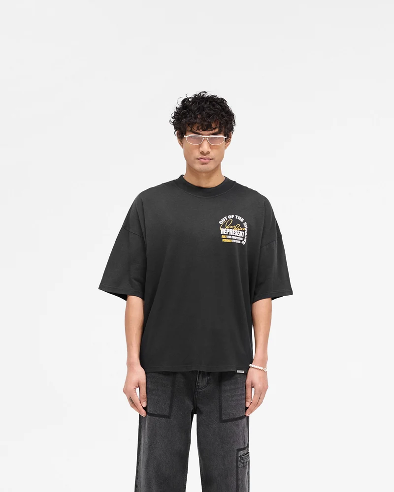 Out Of The Shadows T-Shirt - Stained Black