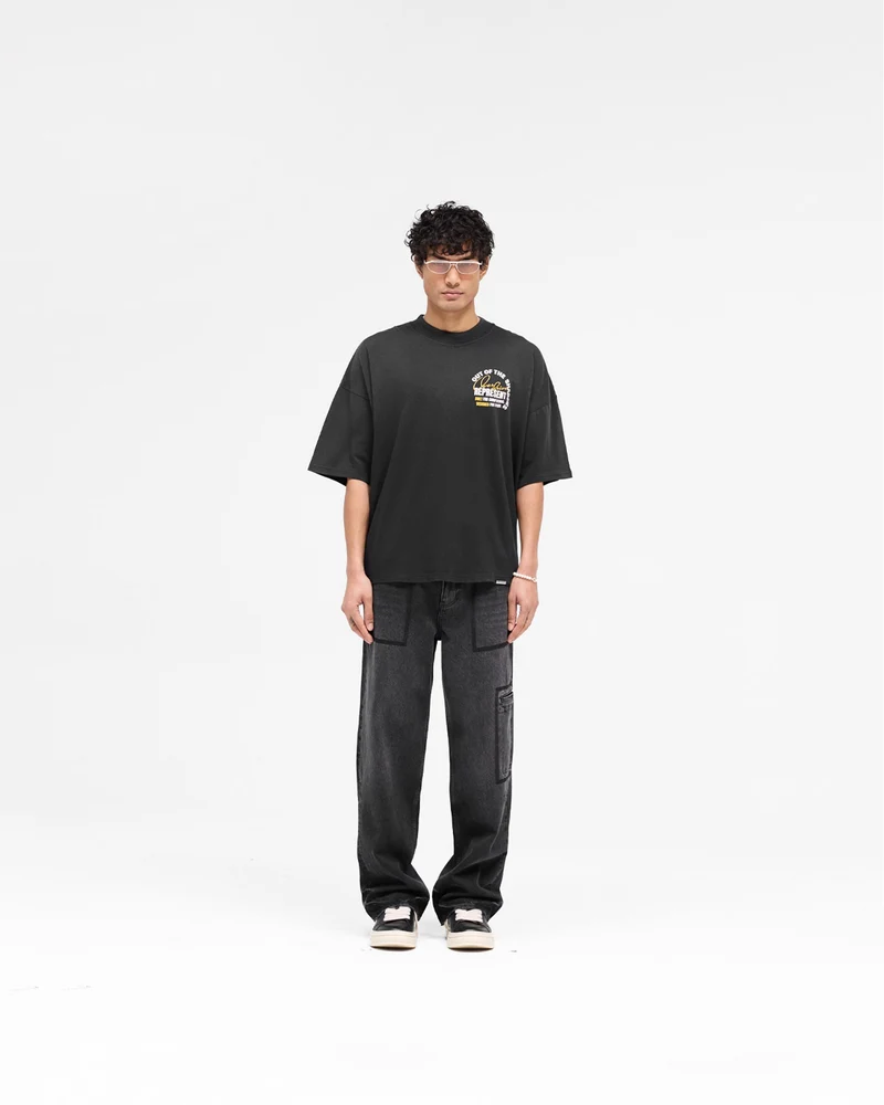 Out Of The Shadows T-Shirt - Stained Black