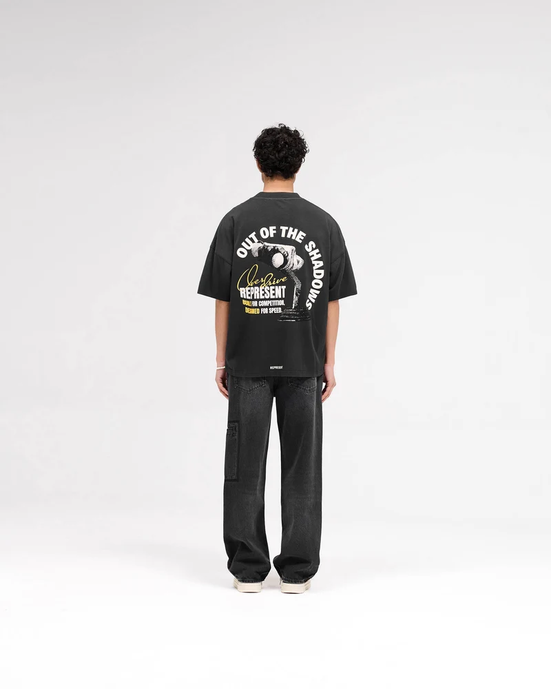 Out Of The Shadows T-Shirt - Stained Black