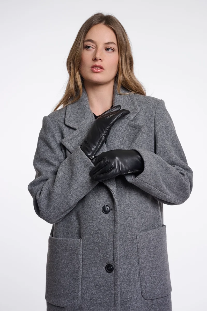 Rino & Pelle Giske Leather Gloves - Black
