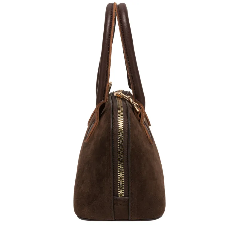 Every Other Suede Effect Mini Bowling Bag - Brown