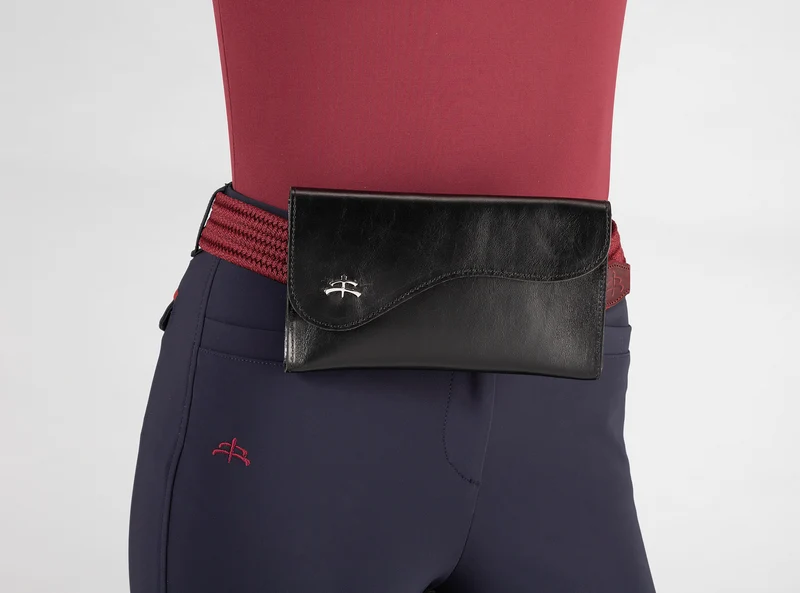 BB leather clutch for wrist and belt