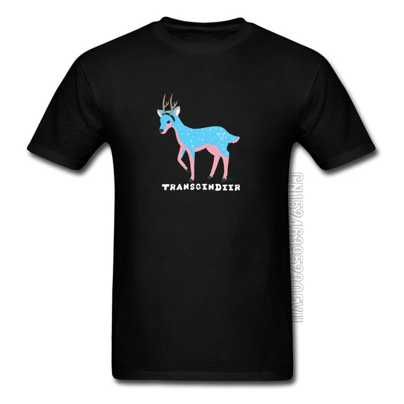 Transgendeer Design Pride Lgbt Gay Lesbian T Shirts Elk Deer Graphic Men Tshirts High Quality Clothing Shirt Cotton Loose
