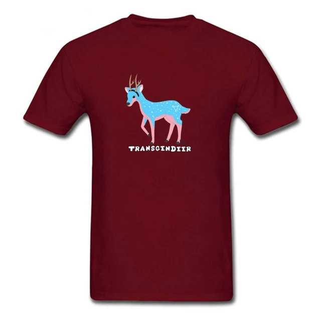 Transgendeer Design Pride Lgbt Gay Lesbian T Shirts Elk Deer Graphic Men Tshirts High Quality Clothing Shirt Cotton Loose