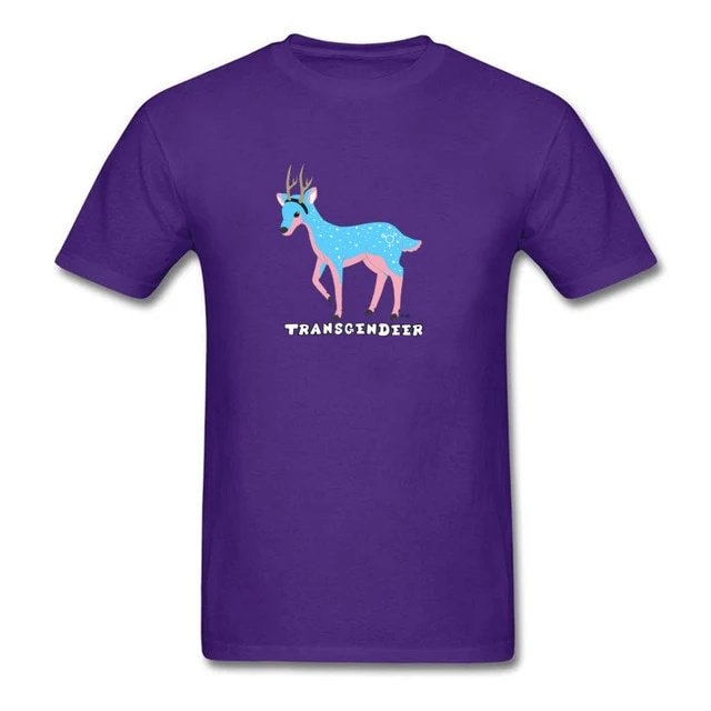Transgendeer Design Pride Lgbt Gay Lesbian T Shirts Elk Deer Graphic Men Tshirts High Quality Clothing Shirt Cotton Loose