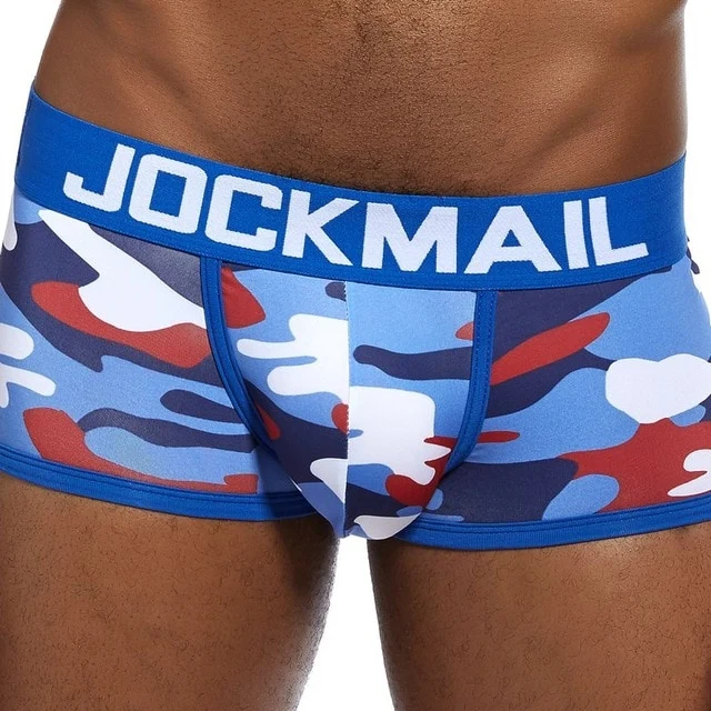 Camouflage printed silk briefs