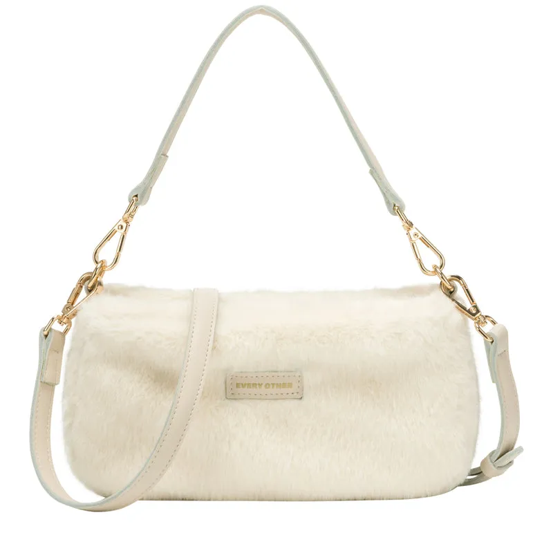 Every Other Baguette Cross Body Shoulder Bag - Off White