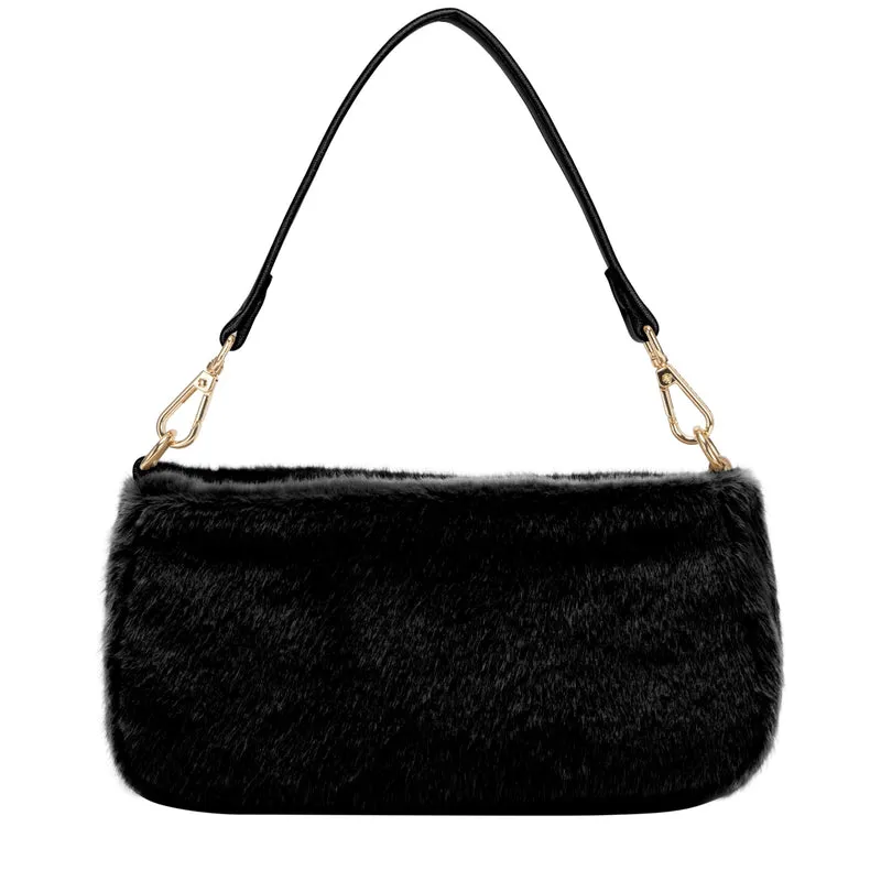 Every Other Baguette Cross Body Shoulder Bag - Black