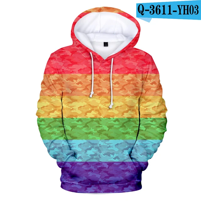 LGBT Rainbow 3D Hoodie Sweatshirt Men/women