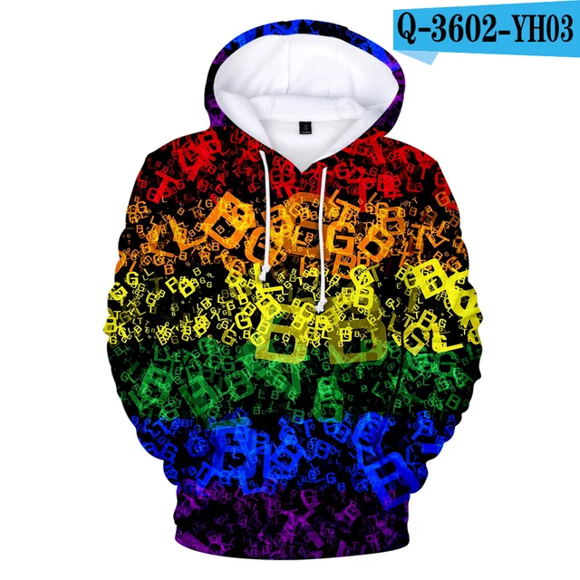LGBT Rainbow 3D Hoodie Sweatshirt Men/women